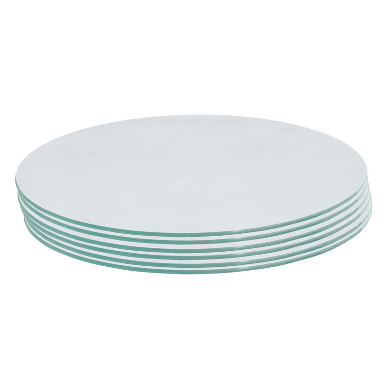 Harbour Housewares - Round Glass Placemats, White