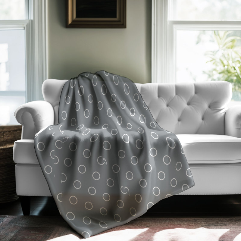 Couverture à motif sherpa de qualité supérieure gris 1 pièce, L 60 po x L 80 po