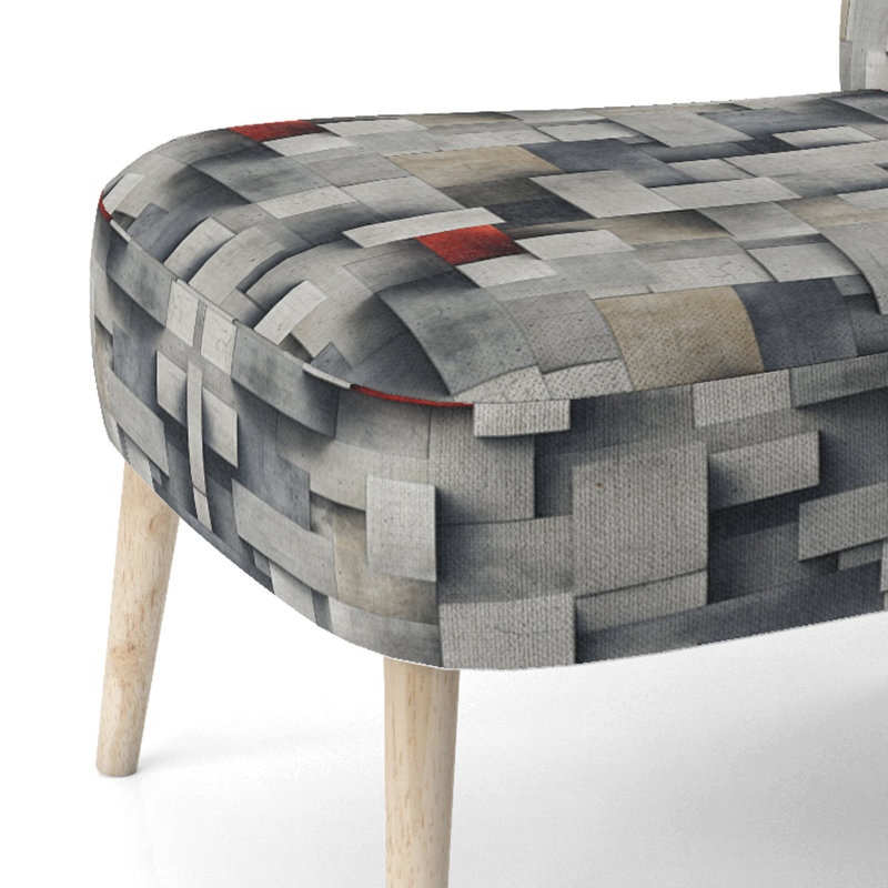 Fauteuil d'appoint rembourré gris industriel Architectural