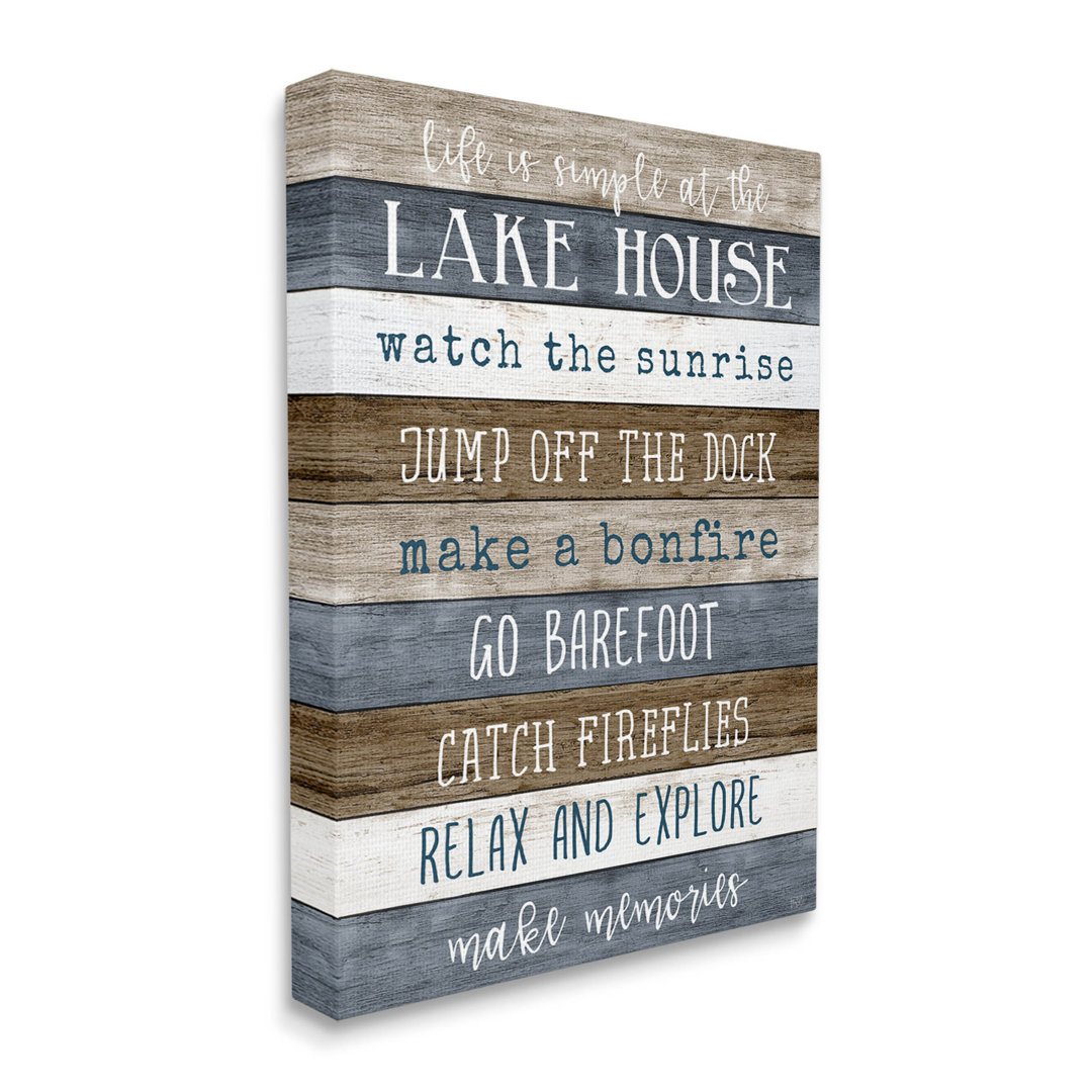 Life Is Simple Lake House List Canvas Wall Art By Natalie Carpentieri Stupell Industries