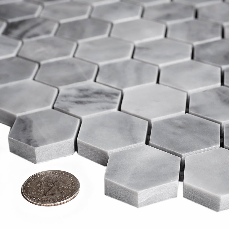 12" x 11.3" Marble Honeycomb Mosaic Wall & Floor Tile