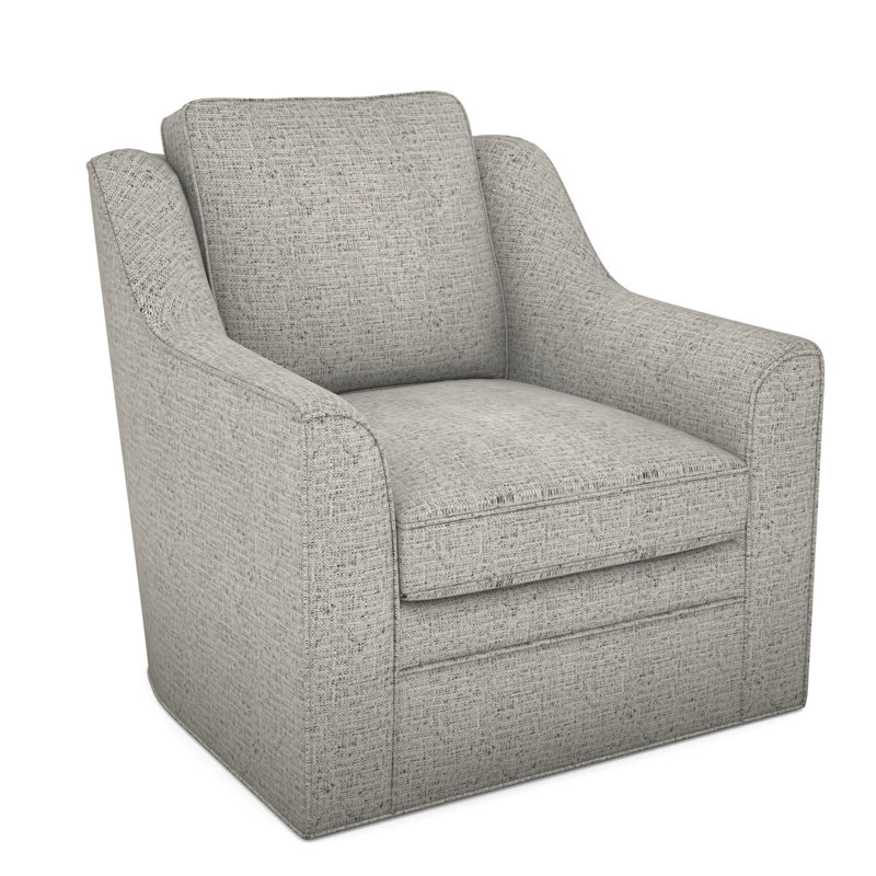 Fauteuil pivotant American Bungalow Nicholas, Graphite Tuck