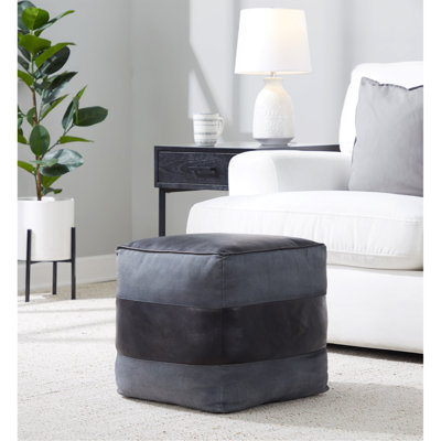 Toile en cuir noir et toile grise