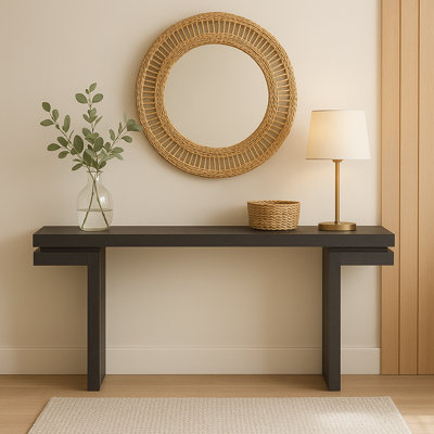 66" Extra-Wide Veneered Console Table