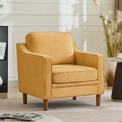 Chaise rembourrée moderne en tissu l 32 po Azriah