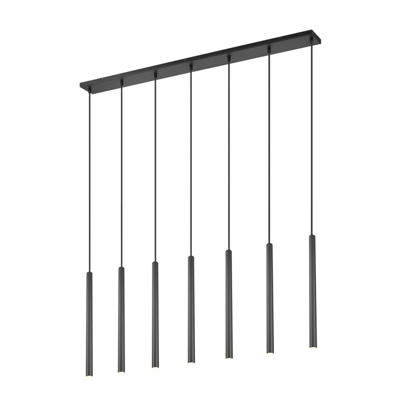 Mahlum 7 Light Chandelier, Matte Black