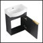 Meuble-lavabo compact à fermeture en douceur avec lavabo, parfait pour les petits espaces et un design élégant