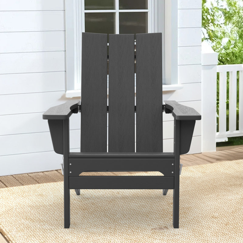 Chaise Adirondack pliante Bruce HDPE, Gris