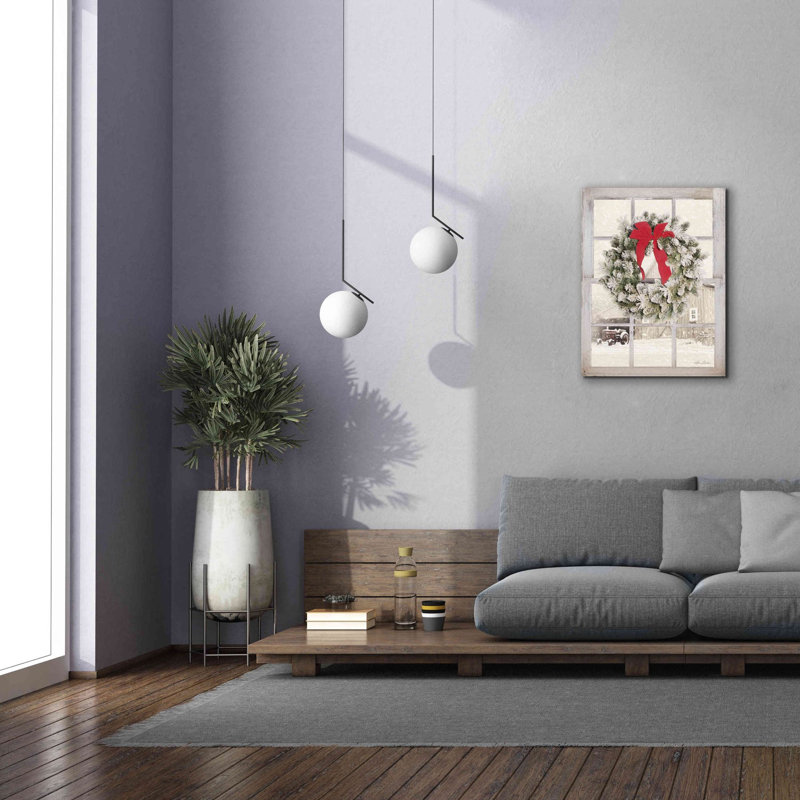 «On the Farm Window View» par Lori Deiter, art mural sur toile, H 34 po x l 26 po x P 1,5 po