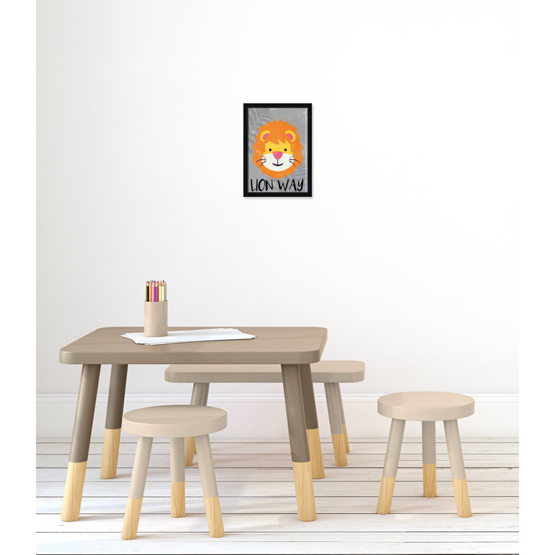 Lion Way Paper Print, Black Box Framed, 14" H x 10" W x 1.18" D