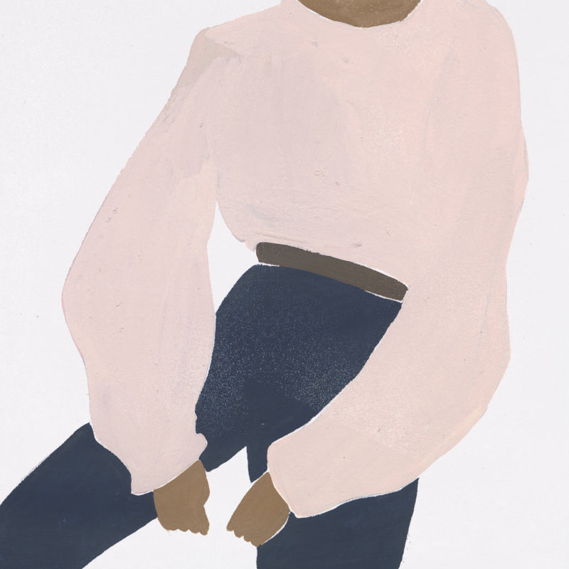 «Herself V» par Melissa Wang, reproduction d'art sur toile tendue, H 12 po x l 12 po