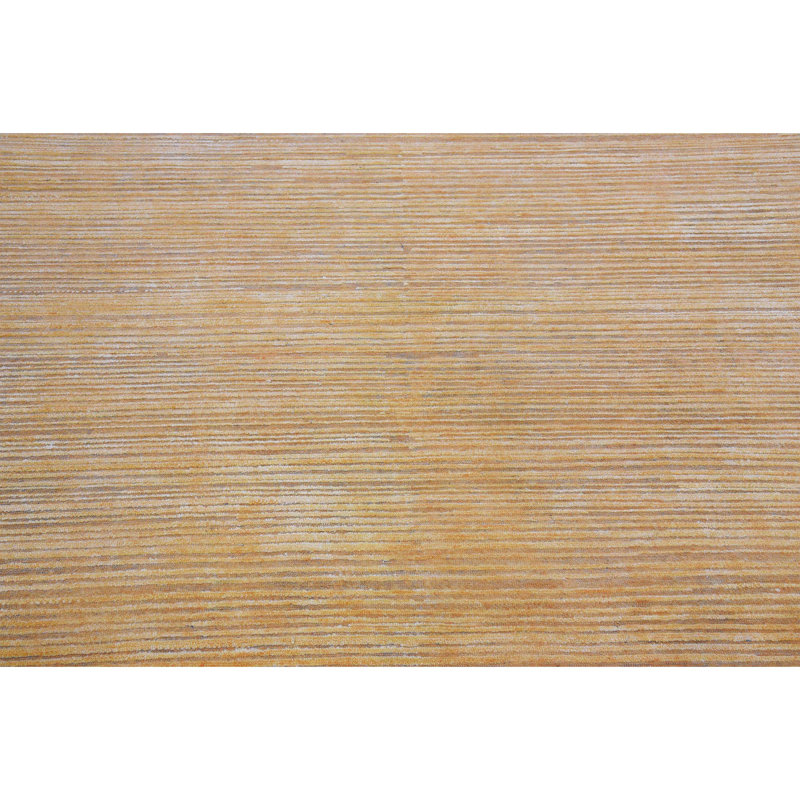 Hand Woven Silk and Wool Area Rug, Rectangle 8' x 10'