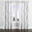 French Country Curtains for bedroom - Striped Grey And White Feather Stripes Grommet Curtain - 1 Panel-1930005090-1930005088