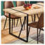 Table de salle à manger rustique industrielle pour 4 à 6 personnes, table de cuisine rectangulaire 55,1 "avec plateau en panneau de fibres à densité moyenne et pieds en métal noir-1624724081-1624724045