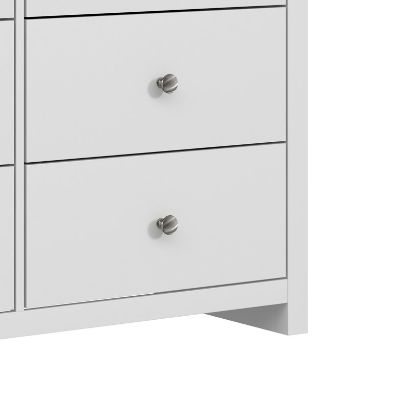 Commode double 6 tiroirs Tevrat, Blanc mat