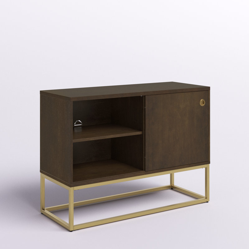 Byron 30'' H Media Shelves, Dark Brown