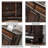 Dark walnut Solid Wood Shoe Storage Bench