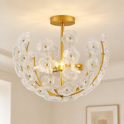 Plafonnier semi-encastré 3 lumières Modern