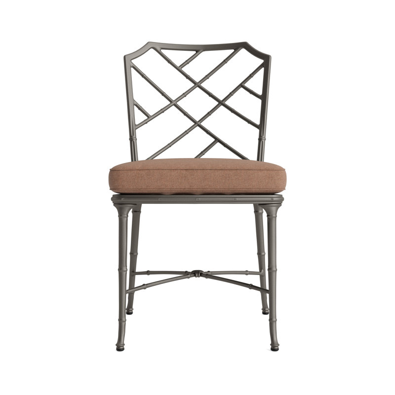 Outdoor Dining Side Chair, Brown, Fusion Clay, Mica