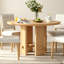 Ensemble de table de salle à manger 5 pièces pour salle à manger de style campagne minimaliste avec 4 chaises rembourrées en bois massif et naturel (naturel) TREXM-891764597-891764598
