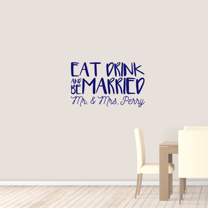Text & Numbers Wall Decal, Blue