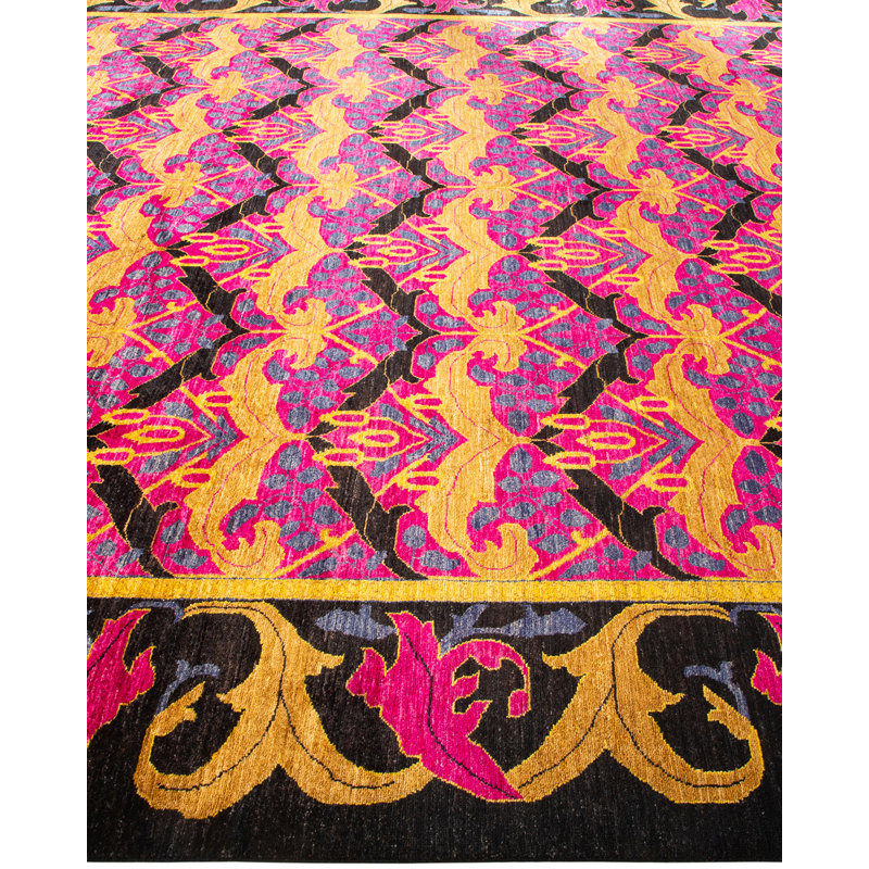 Arts & Crafts One-of-a-Kind 9' 10" X 13' 5" Hand Knotted Area Rug