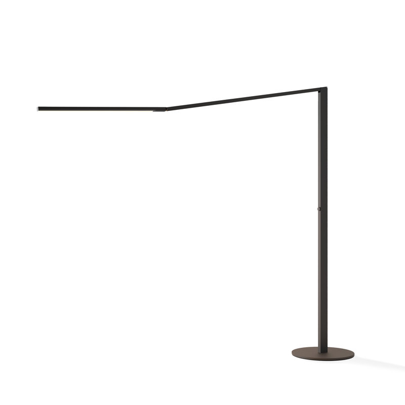Z-Bar Titan Floor Lamp (Matte White), Matte Black