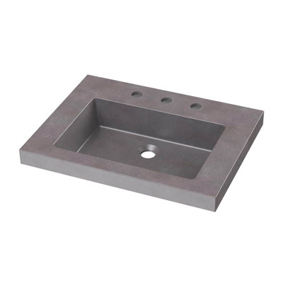 Chevington 17.88'' Concrete Rectangular Bathroom Sink