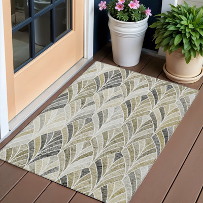 Tapis intérieur / extérieur ivoire lavable 3 pi x 5 pi