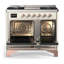 Majestic III Series 40 Inch Dual Fuel Range with 6 Sealed Burners, Griddle, in Mightnight Blue (Natural Gas, Chrome Trim)-765337245-765337236-765337247