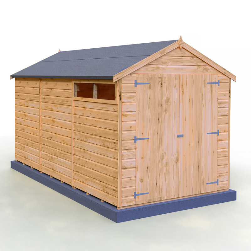 Langley 12 ft. W x 6 ft. D Wooden Storage Shed