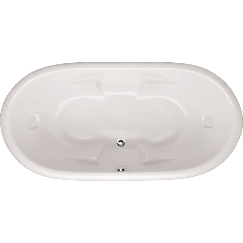 Designer Aimee 72" x 36" Drop in Air Acrylic Bathtub, White, White