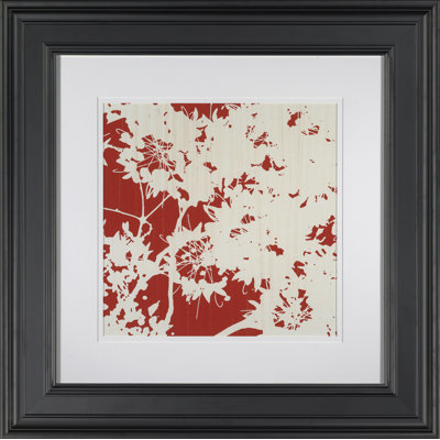 Red And Cream Silk I Print