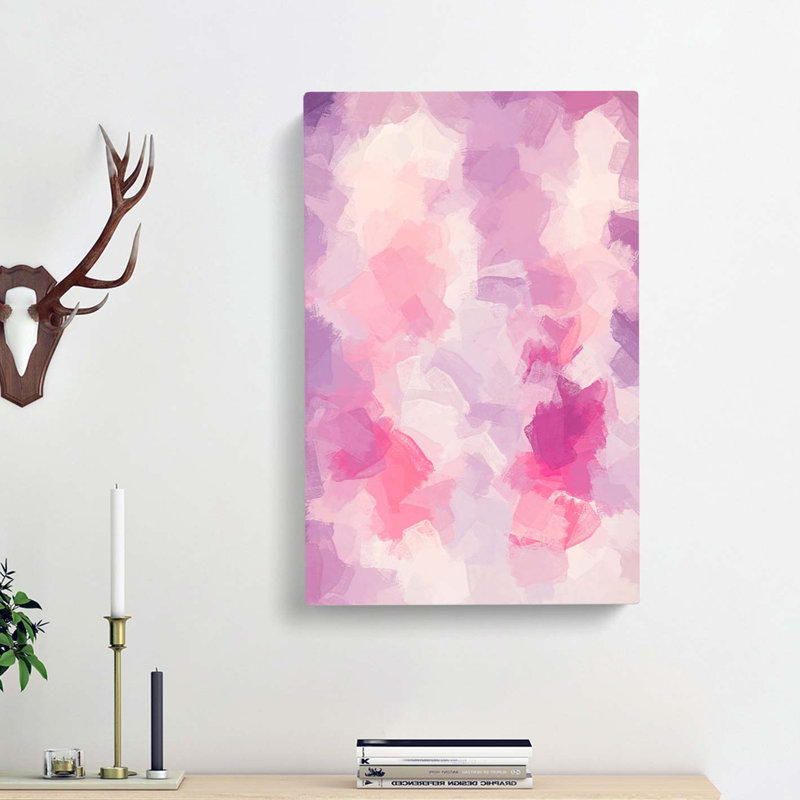 Pink Clouds In Abstract - Wrapped Canvas, 91cm H x 60cm W x 3cm D
