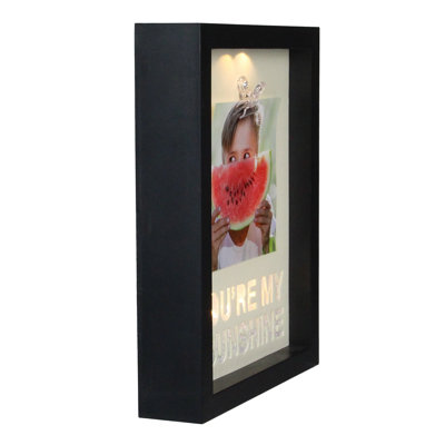 Black Beveled Shadow Box Picture Frame