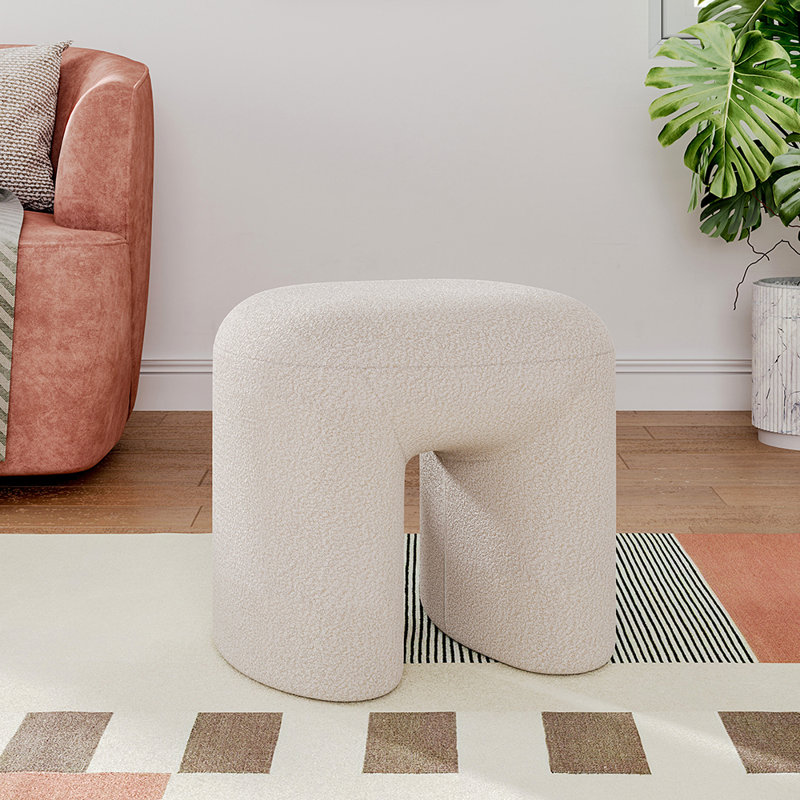 Manufactured Wood Accent Stool, White