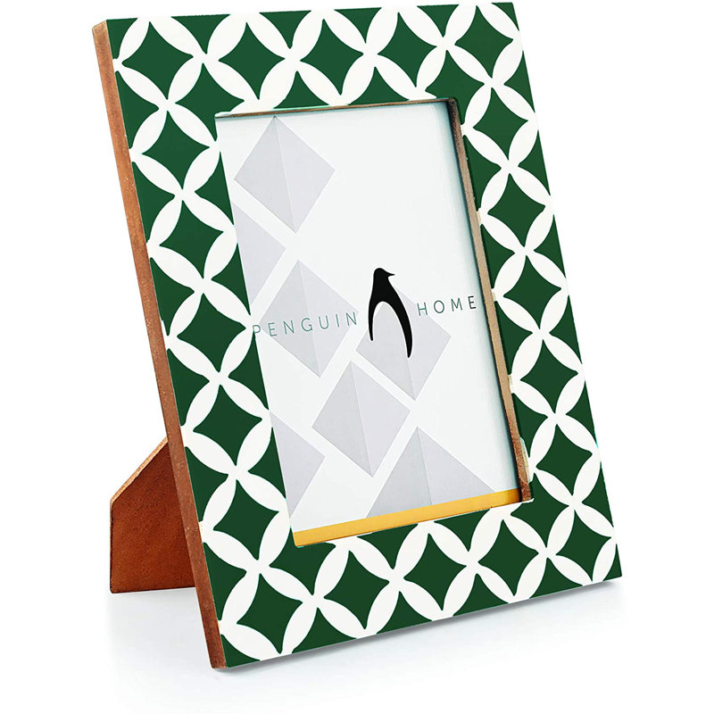 Bevelled Picture Frame, Green, 24cm H x 19.3cm W x 24.3cm D