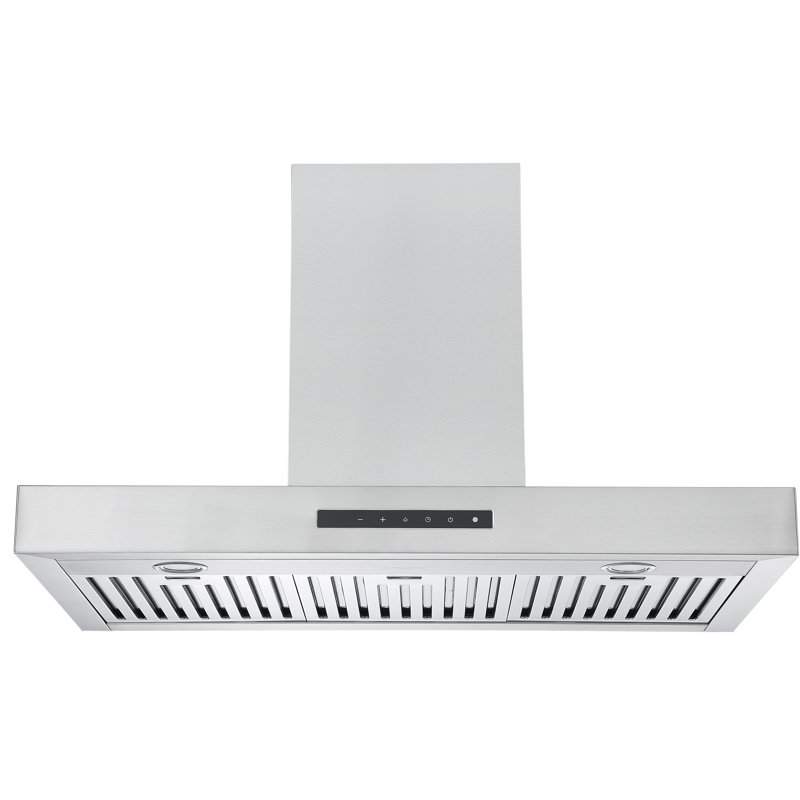 Ancona Moderna 36" Wall Mount Rectangular Range Hood with Night Light Feature in Stainless Steel