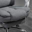 Fauteuil de direction avec repose-pieds, fauteuil d'ordinateur en tissu de lin