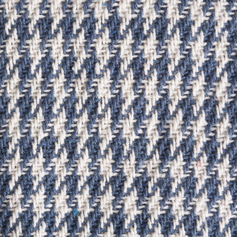 Jeté en coton Dll, bleu
