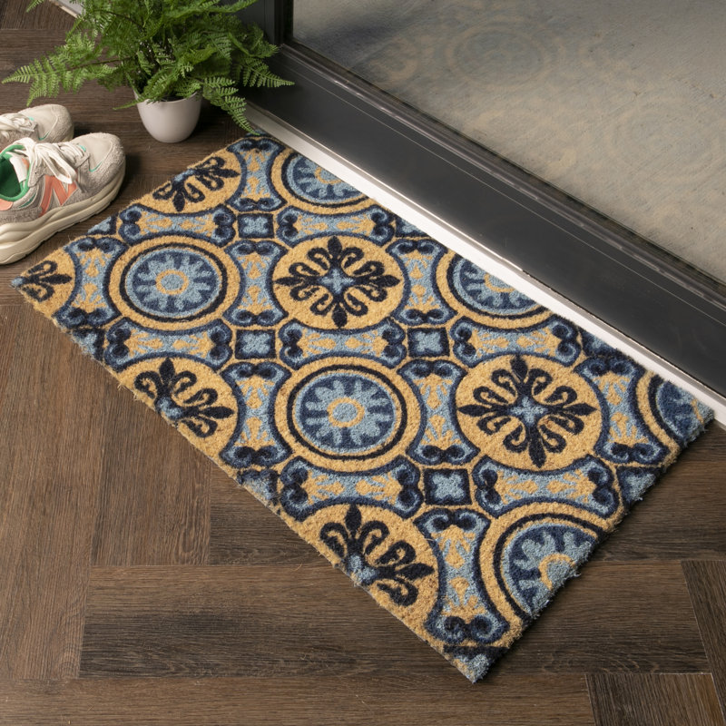 Ambler Non-Slip Geometric Indoor / Outdoor Doormat