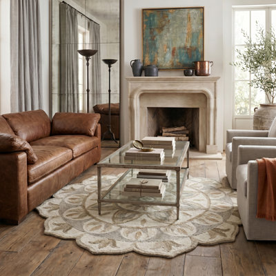 Sundberg Hand-Tufted Traditional Wool Round Area Rug