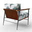 Chaise rembourrée verte - Chaise avec accoudoirs verts Hazy Pine