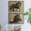 Midnight Stallion - ensemble de 2 peintures sur toile encadrées-1580004111-1580004112