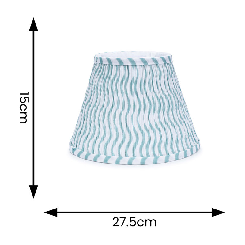 Riza Tapered Pleated Fabric Lamp Shade, 15cm H x 27.5cm W x 27.5cm D