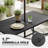 Metal Rectangular Outdoor Bar Table with Diamond-Patterned Tabletop