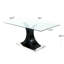 Table de salle à manger élégante élégante avec chaises grises, pieds, d'une masse de 55,77 lb, pour une utilisation quotidienne en verre et chaise, hauteur de 39,15 po, finition impeccable