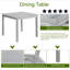 Ensemble de table de salle à manger en bois 5 pièces, ensemble de table de cuisine avec une table carrée et 4 chaises rembourrées, table de salle à manger en bois avec décoration en cristal et ensemble de chaises pour la cuisine, la salle à manger