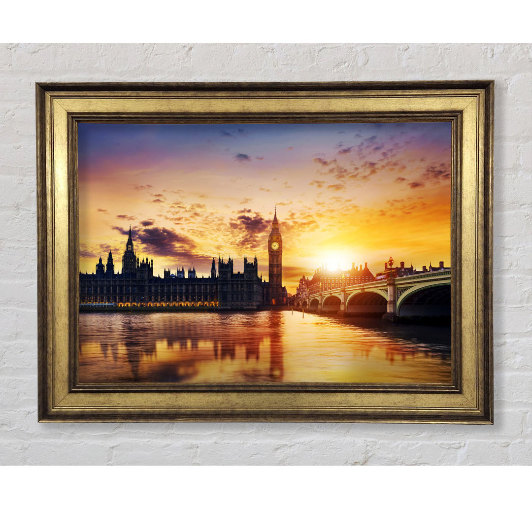 Sonnenuntergang über den Houses of Parliament - Einzelne Bilderrahmen Kunstdrucke