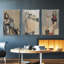 Terres glissantes - ensemble de 3 reproductions encadrées sur toile-97791994-97791991